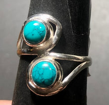 Load image into Gallery viewer, Turquoise Sterling silver ring size 6 1/2   (DC80)
