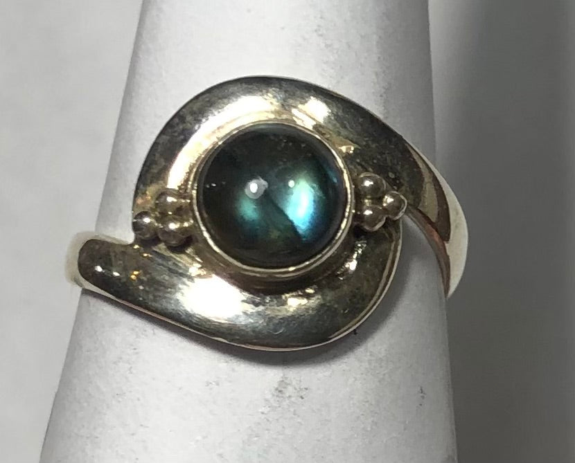 Labradorite Sterling silver ring size 5  (DC228)