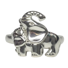 Load image into Gallery viewer, Elephants Sterling silver ring sizes  11   (CR09)
