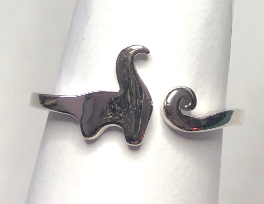 Dinosaur Sterling silver rings  sizes  5   (CR12)
