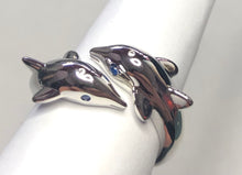 Load image into Gallery viewer, Dolphins Sterling silver rings  sizes  4, 7, 10, 11   (CR13)
