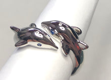 Load image into Gallery viewer, Dolphins Sterling silver rings  sizes  4, 7, 11   (CR13)
