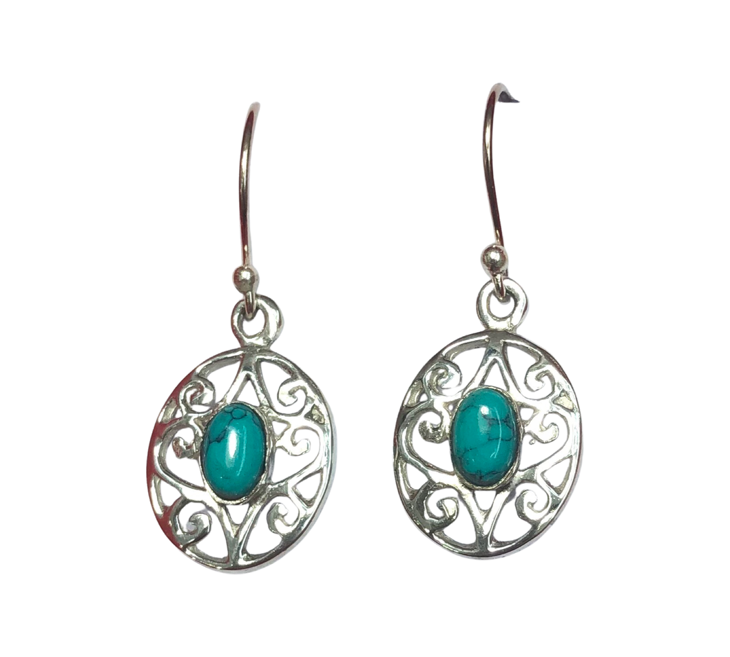 Turquoise Sterling Silver Earrings (EE86)