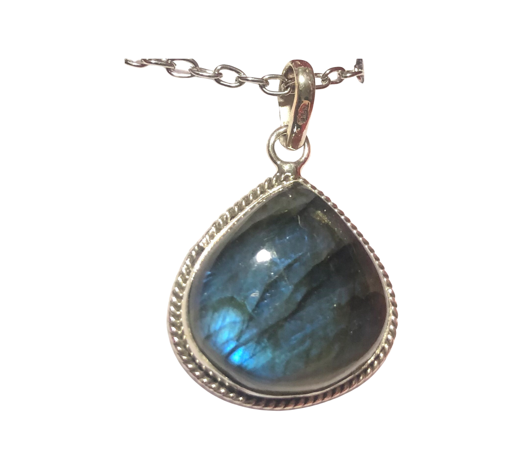 Labradorite Sterling Silver Pendant (EP146)