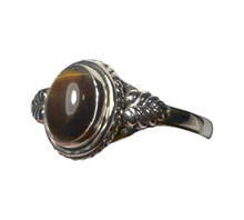 Load image into Gallery viewer, Tigers Eye sterling silver ring size 9   (DC322)
