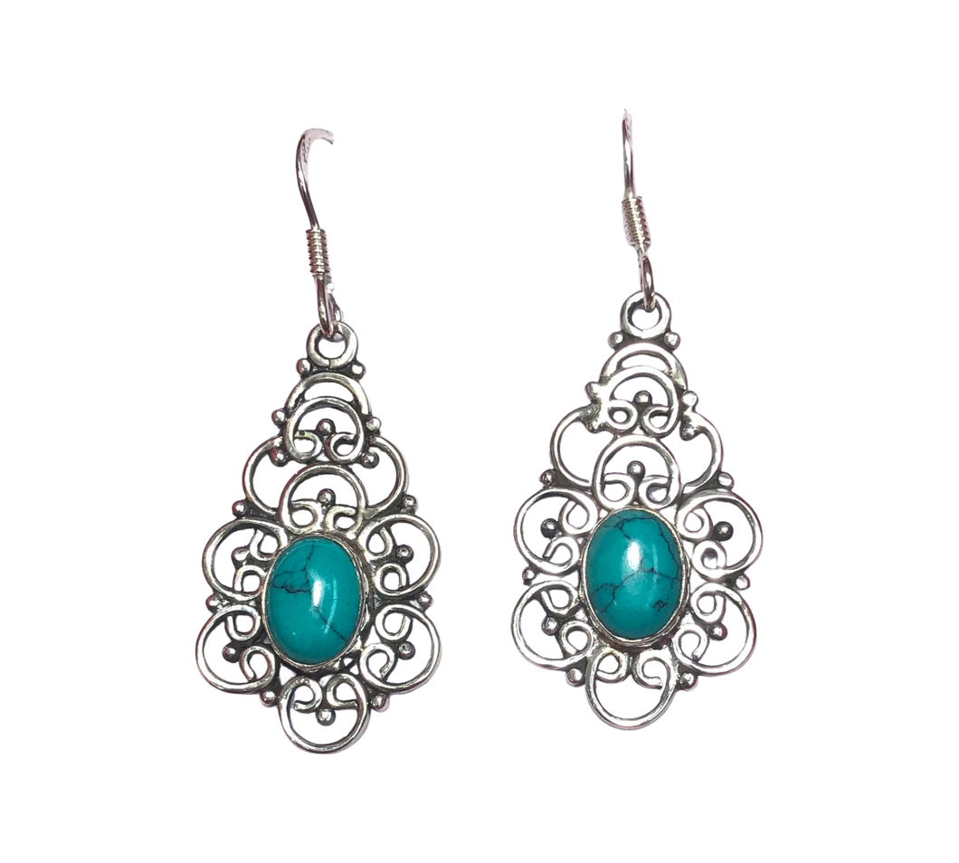 Turquoise Sterling Silver Earrings (EE84)