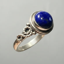 Load image into Gallery viewer, Lapis Lazuli Sterling silver ring sizes  7 1/2   (DC454)
