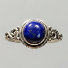 Load image into Gallery viewer, Lapis Lazuli Sterling silver ring sizes  7 1/2   (DC454)
