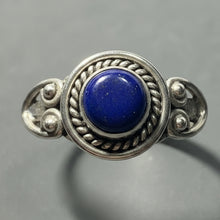 Load image into Gallery viewer, Lapis Lazuli Sterling silver ring sizes  7   (AC287)
