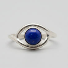 Load image into Gallery viewer, Lapis Lazuli Sterling silver ring sizes  7   (DR196)
