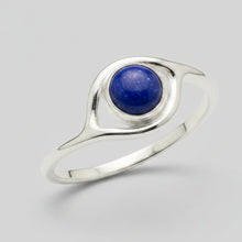 Load image into Gallery viewer, Lapis Lazuli Sterling silver ring sizes  7   (DR196)

