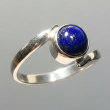 Load image into Gallery viewer, Lapis Lazuli Sterling silver ring sizes  9   (DC205)
