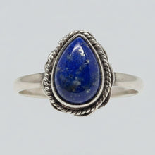 Load image into Gallery viewer, Lapis Lazuli Sterling silver ring sizes  9   (DR07b)
