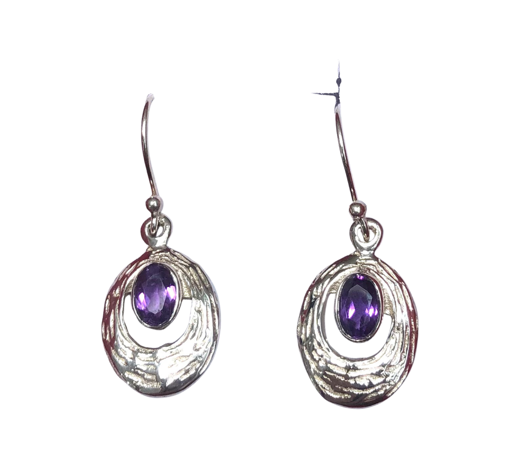 Amethyst Sterling Silver Earrings (EE05)