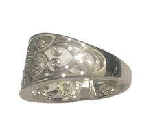 Load image into Gallery viewer, Sterling Silver hearts band ring available in sizes   6, 7, 9 (AS21)  Measures approx. 12mm
