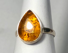 Load image into Gallery viewer, Amber Sterling silver ring sizes  6, 9   (DC23)
