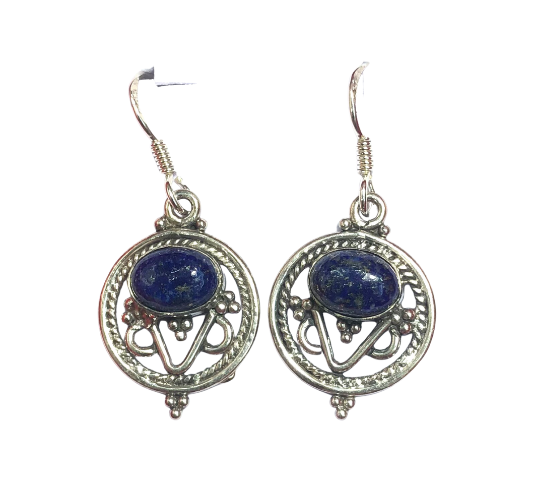 Lapis Lazuli Sterling Silver Earrings (EE133)