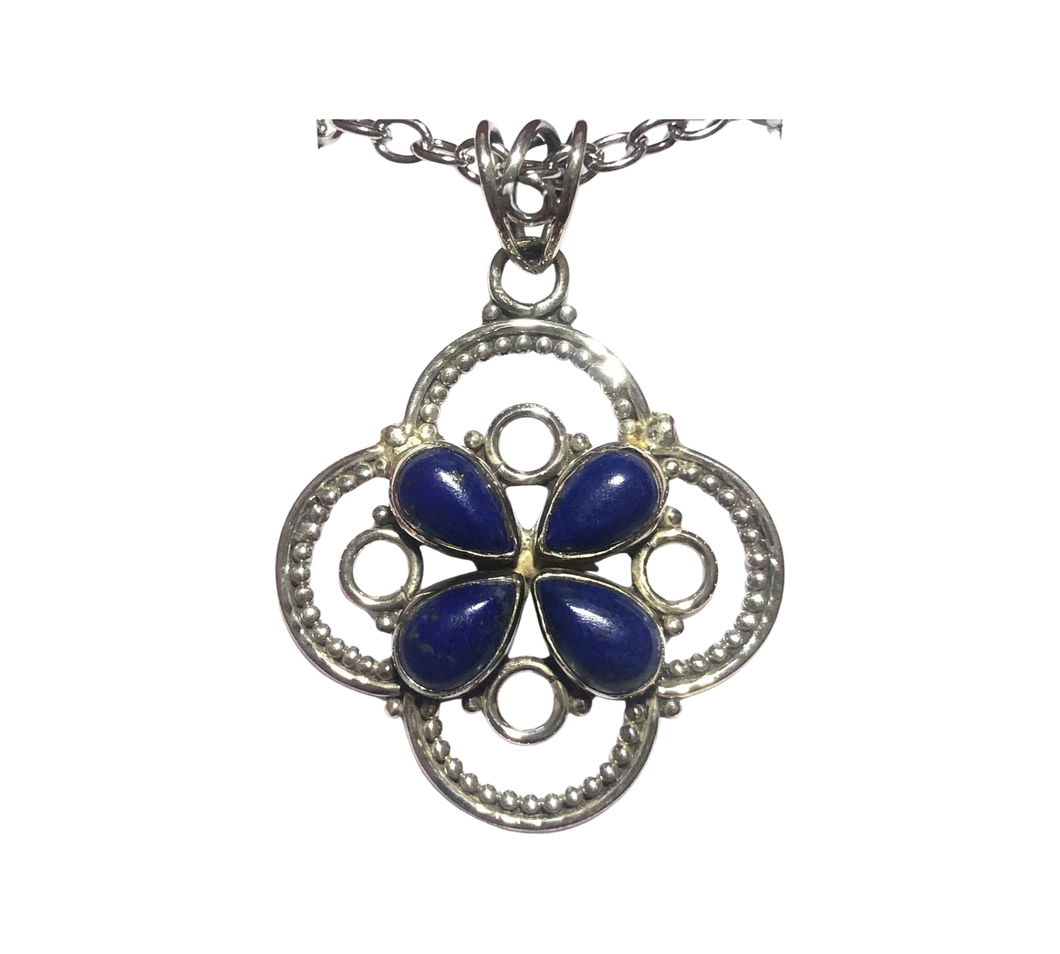 Lapis Lazuli Sterling Silver Pendant (EP80)