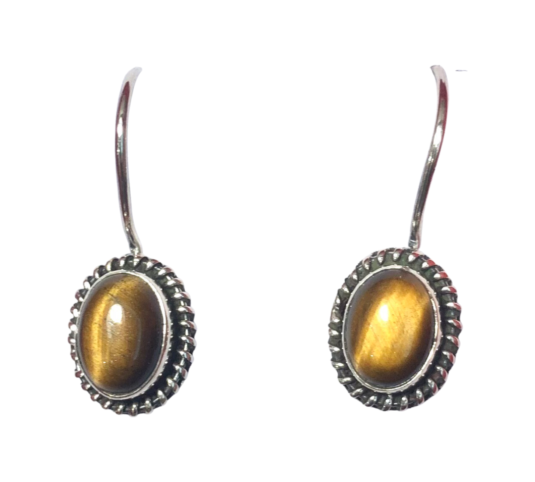 Tigers Eye Sterling Silver Earrings (EE99)