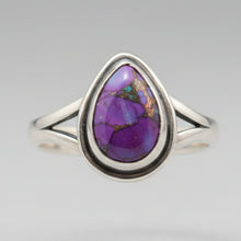 Load image into Gallery viewer, Purple Copper Turquoise Sterling silver ring sizes 6   (AD09)
