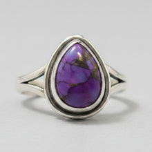 Load image into Gallery viewer, Purple Copper Turquoise Sterling silver ring sizes 6   (AD09)
