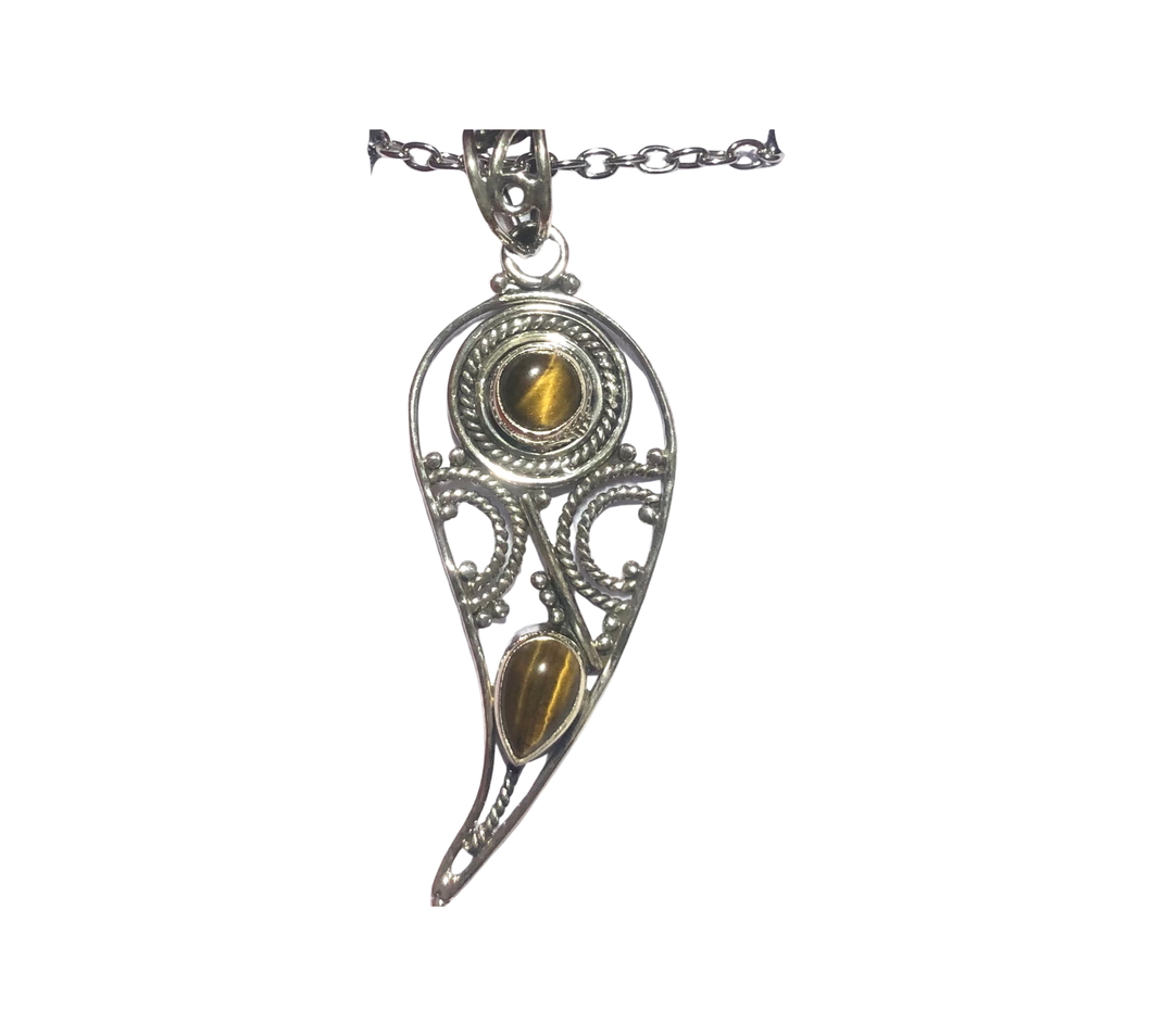 Tigers Eye Sterling Silver Pendant (EP67)