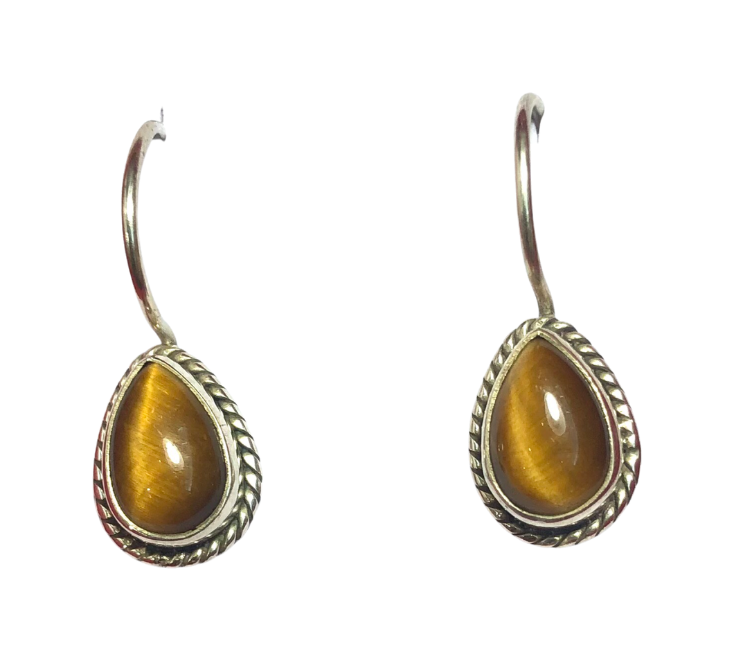 Tigers Eye Sterling Silver Earrings (EE11a)