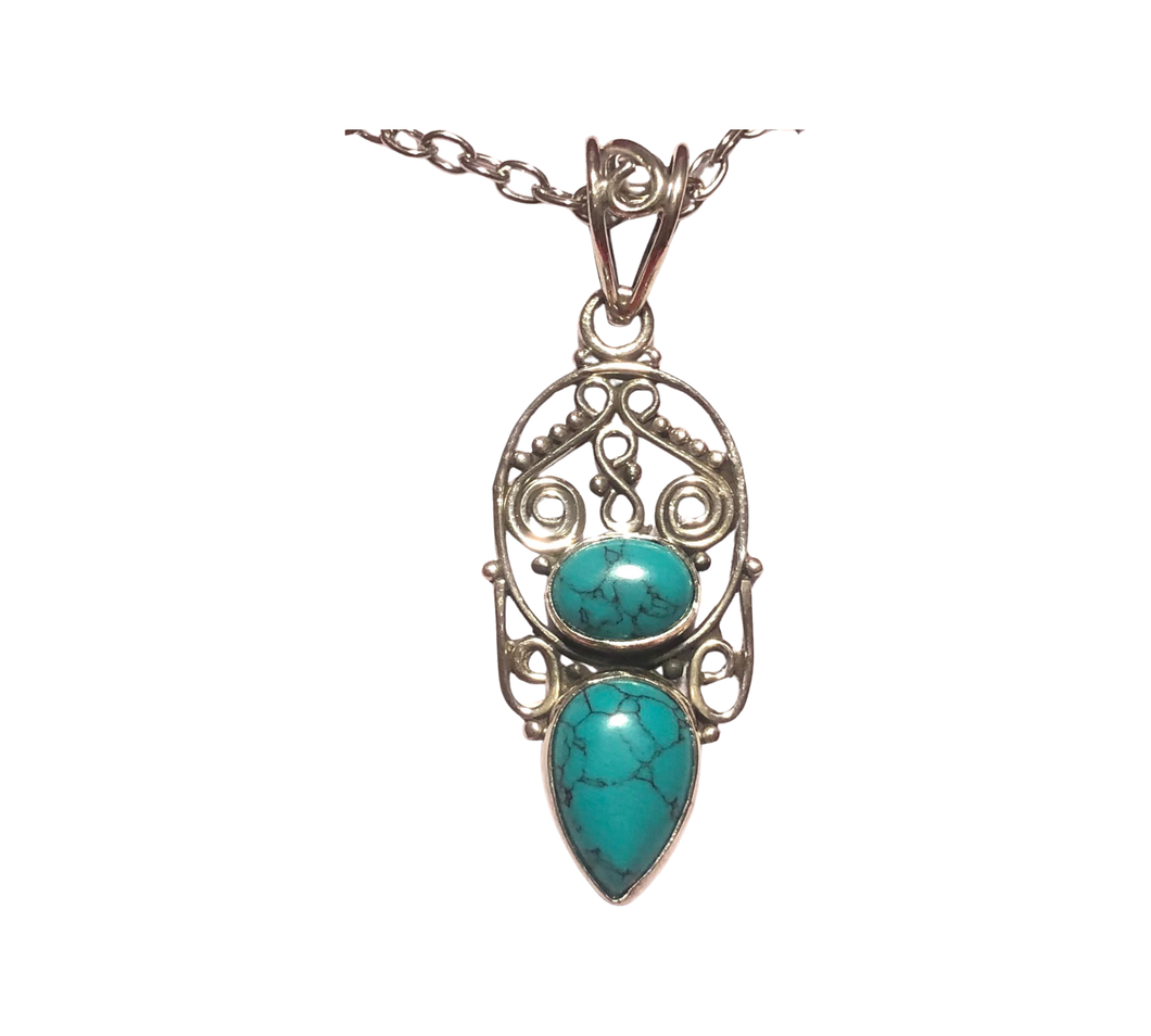 Turquoise Sterling Silver Pendant (EP01)