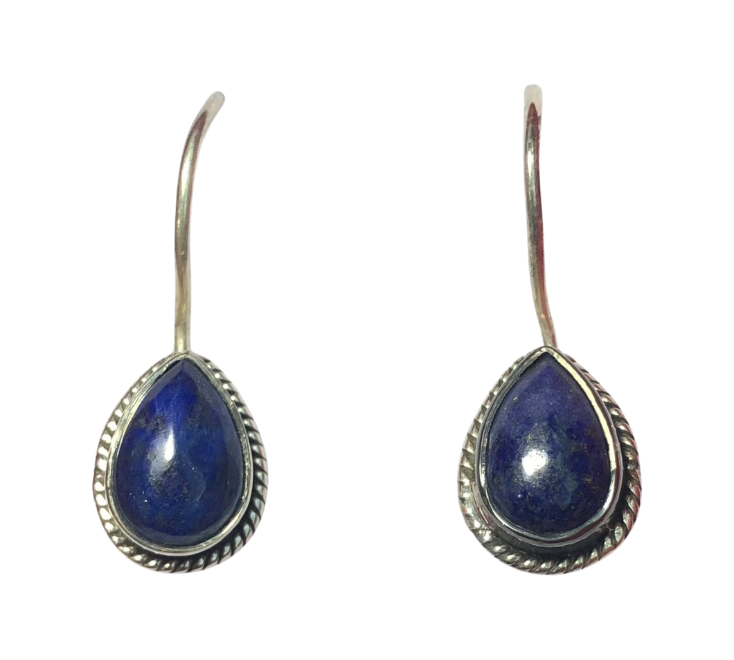 Lapis Lazuli Sterling Silver Earrings (EE10a)