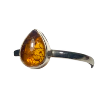 Load image into Gallery viewer, Amber Sterling silver ring sizes   6, 9, 13, 14  (ER36)
