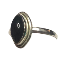 Load image into Gallery viewer, Black Onyx Sterling Silver ring size 7  (ER20)
