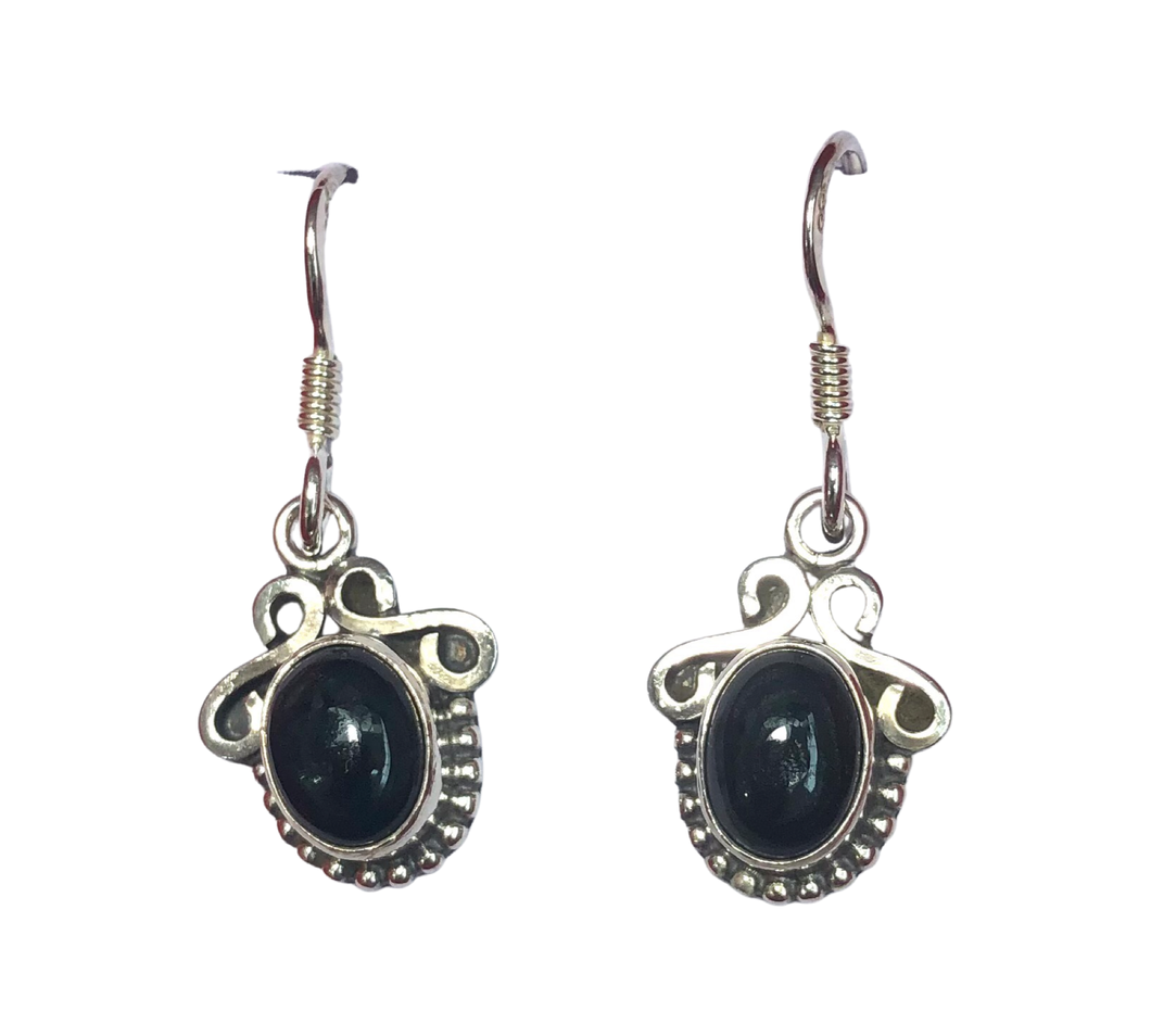 Black Onyx  Sterling Silver Earrings (EE81)