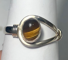 Load image into Gallery viewer, Tigers Eye Sterling silver ring size 13  (ER29a)
