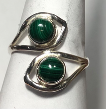 Load image into Gallery viewer, Malachite Sterling silver ring size 9     (DC78)
