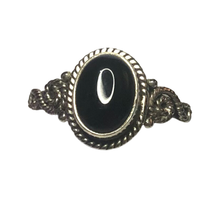 Load image into Gallery viewer, Black Onyx Sterling Silver ring size 7    (DC464)
