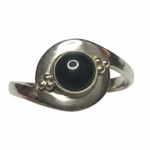 Load image into Gallery viewer, Black Onyx Sterling Silver ring size 5  (DC255)
