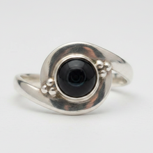 Load image into Gallery viewer, Black Onyx Sterling Silver ring size 6  (DC223)
