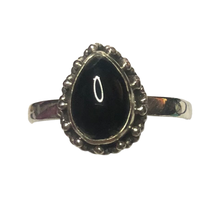 Load image into Gallery viewer, Black Onyx  Sterling Silver ring size 8   (DC17)
