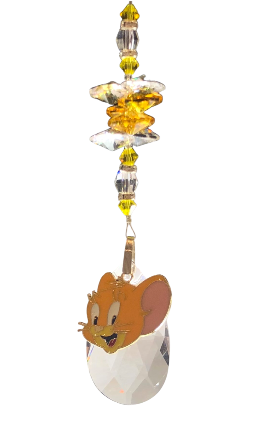 Tom & Jerry - Jerry suncatcher with citrine gemstones