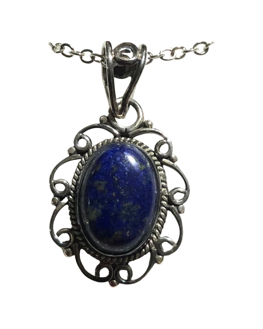 Lapis Lazuli sterling silver pendant   (P349)