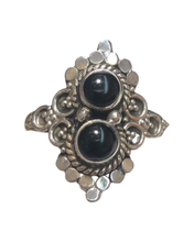 Load image into Gallery viewer, Black Onyx sterling silver ring sizes  5, 6, 8, 9, 11, 12, 13, 14   (ER08)
