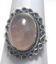 Load image into Gallery viewer, Rose Quartz sterling silver rings  sizes  5, 14   (ER23)
