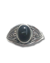 Load image into Gallery viewer, Black Onyx  sterling silver rings size 6, 7,  7, 14  (ER02)
